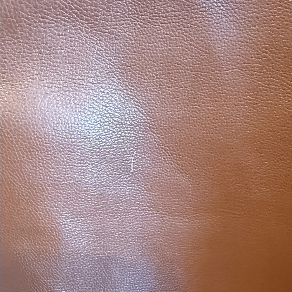 Eloquii Faux Leather Tan Flounce Skirt Sz 20 - Picture 5 of 5